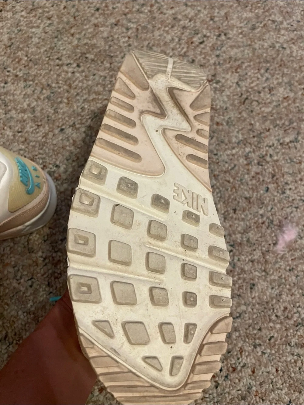 Nike Women's Sneakers in Cream, Tan & Teal Accent